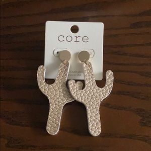 Gold Cactus Earrings